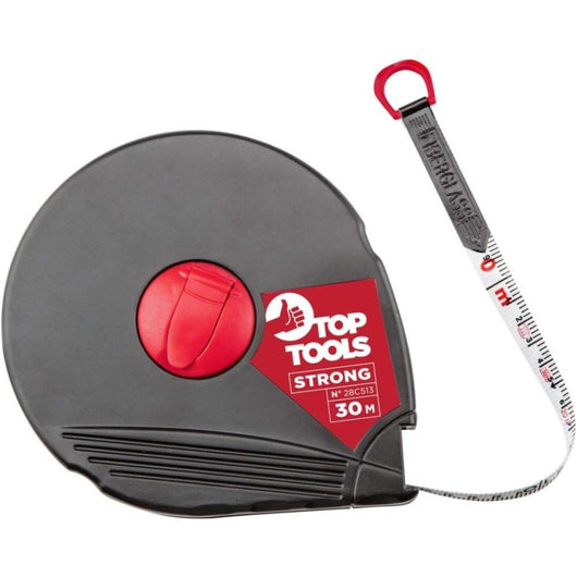 Topex 28c513 rotella metrica, na nastro in fibra, 30 m