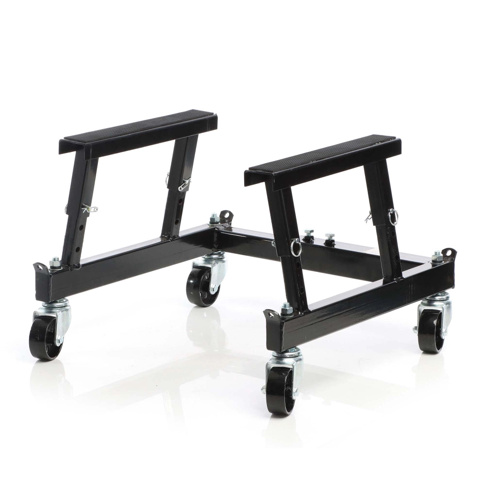 Set Ponte sollevatore per ATV, moto, quad e tosaerba + cavalletto di montaggio con ruote 680 kg, sollevamento di ATV e quad, officina