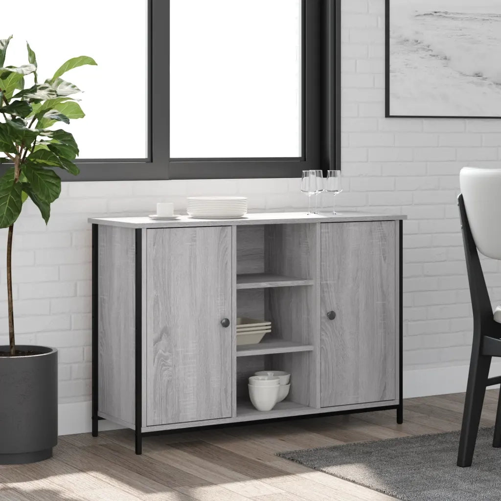 Credenza Grigio Sonoma 100x35x70 cm in Legno Multistratocod mxl 83404