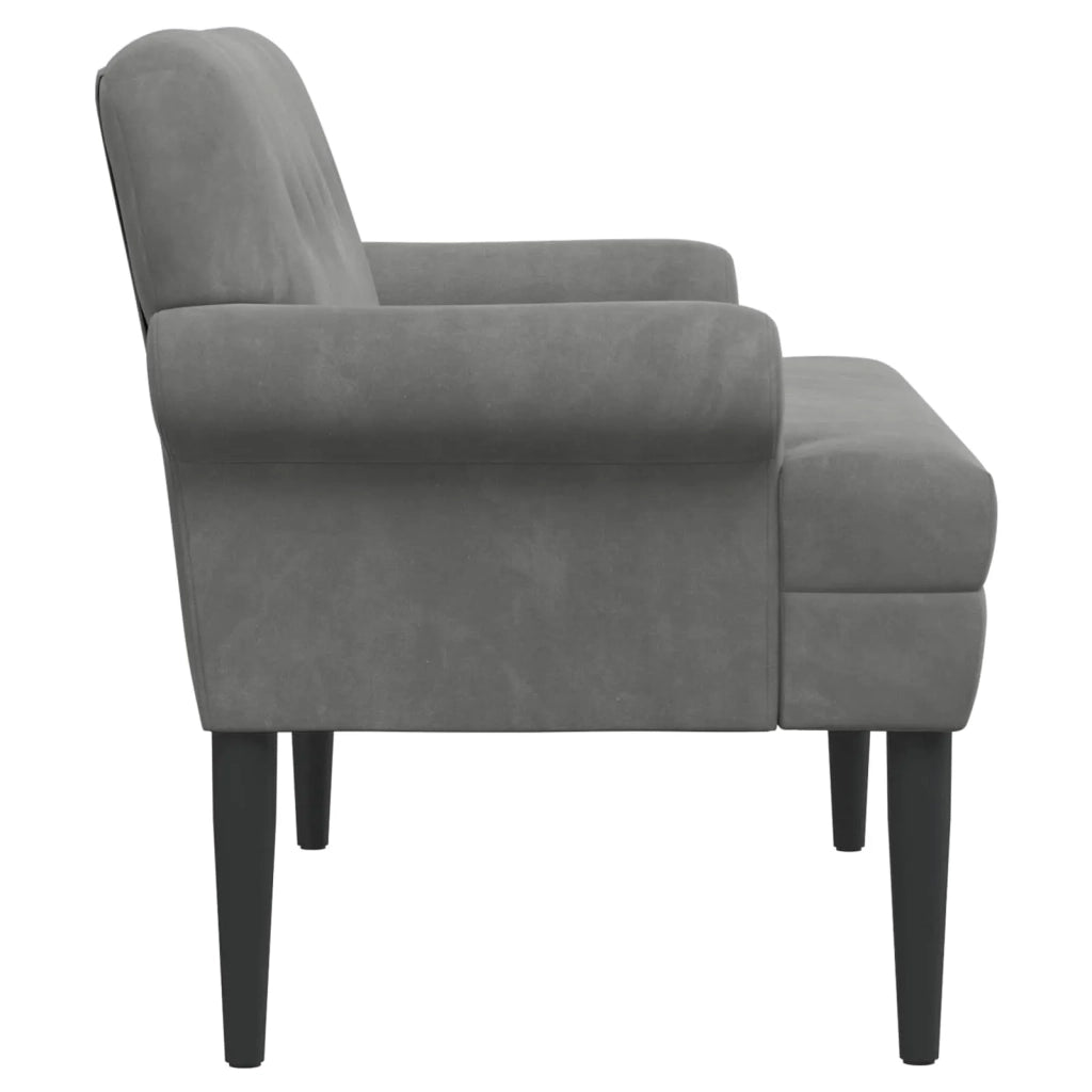 Loveseat con bottoni imbottiti Grigio Scuro 120 x 66 x 78 cm 42041829