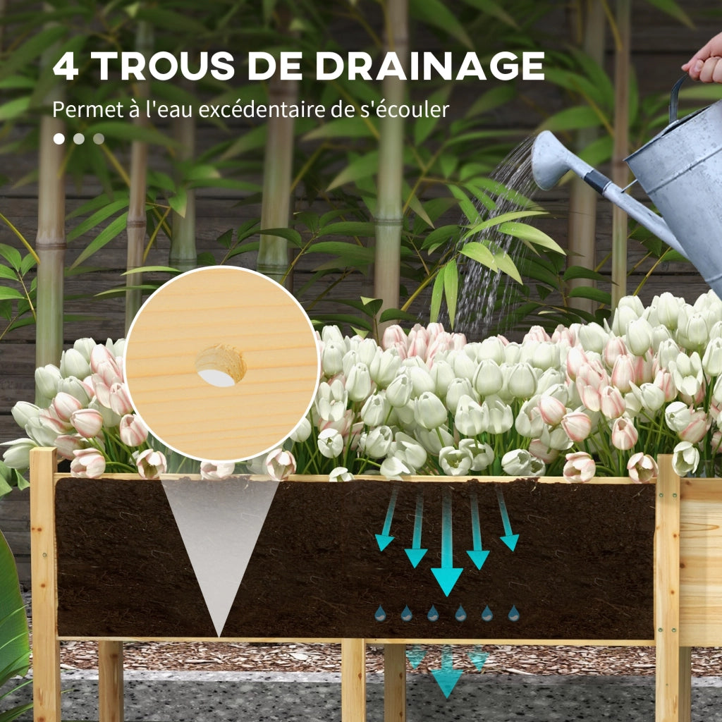Fioriera da Giardino Rialzata ¨C zephmum ¨C Legno di Abete Pre-oliato