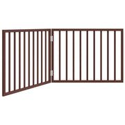 Cancelletto di sicurezza pieghevole per cani a 2 pannelli 160 cm legno di pioppo marrone 02_0023036