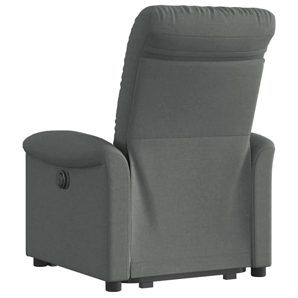 Poltrona Alzapersona Reclinabile Elettrica Grigio Scuro Tessuto 3303275