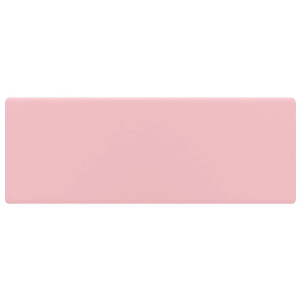 Lavabo quadrato di lusso con troppopieno lavabo da appoggio lavabo da bagno stanza da trucco casa 41 x 41 cm ceramica rosa opaca 02_0002686