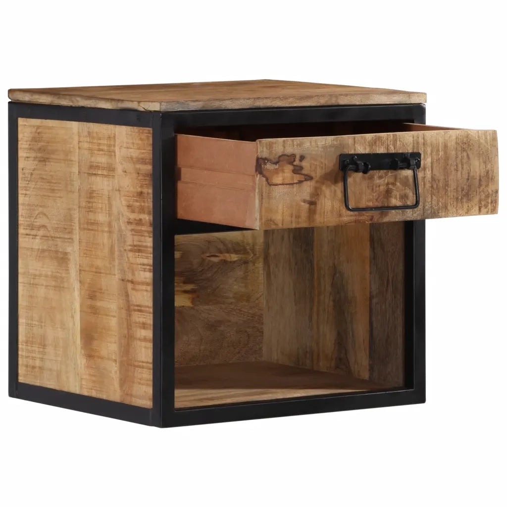 Comodino-Tavolino da notte 40x35x40 cm in Legno Massello di Mango 641415