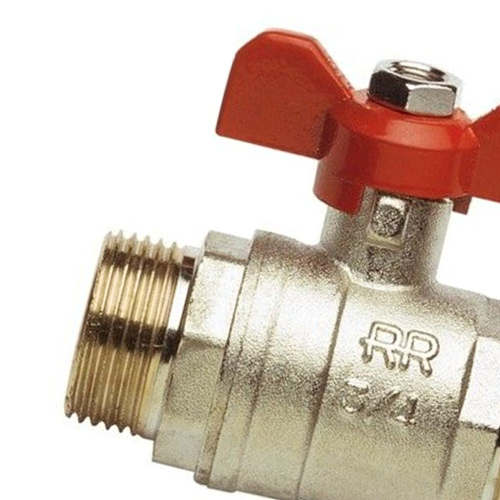 Valvola a sfera m.m. totale a farfalla