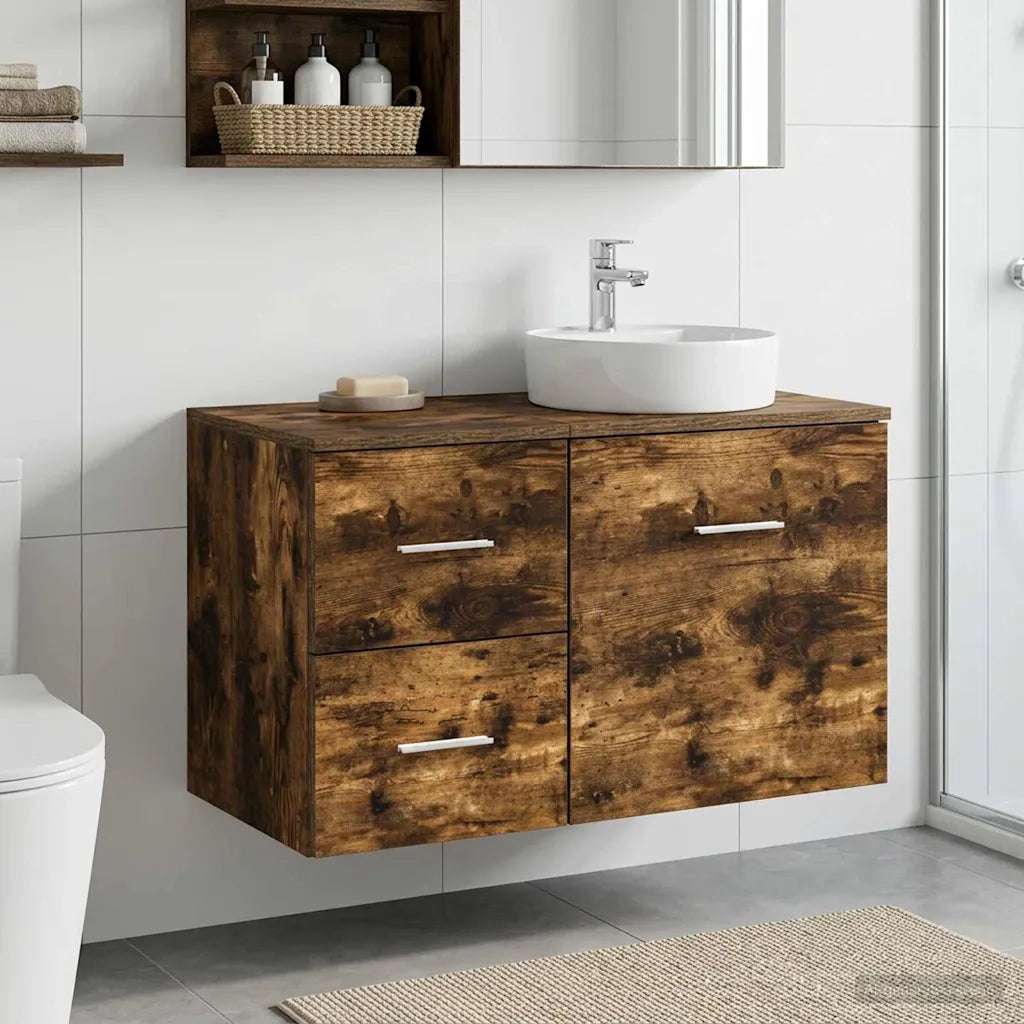 Armadio Bagno In-between Rovere Fumo 30 x 44,5 x 50 cm 890378