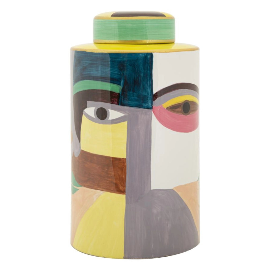Vaso Decorativo VKH837, Rosso, Ceramica, 19x19x33 cm
