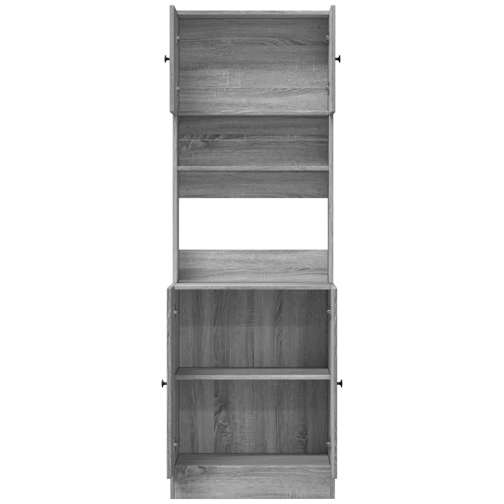 Mobile da cucina-Armadio da cucina Grigio Sonoma 60x50x180cm in Legno Multistrato
