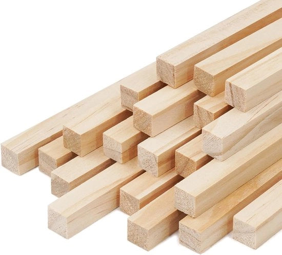 Dei in legno quadrati - 20 pezzi - per artigianato - 10 x 10 mm