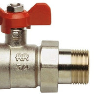 Valvola a sfera con bocchettone