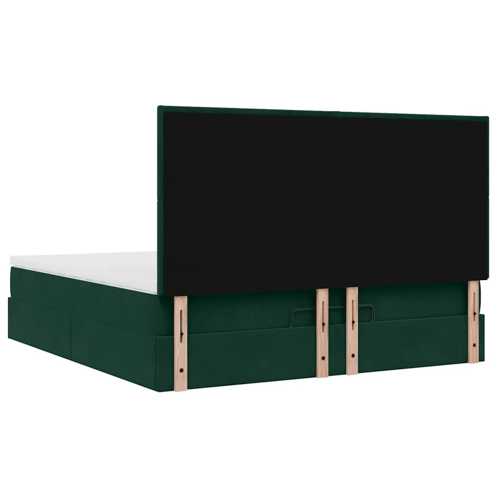 Struttura Letto Pouf con Materassi 160x200 cm Velluto 3314261