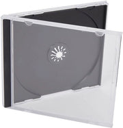Caselle per CD di Alta Qualità - 50 Pezzi - Casse per Dischi - 10,4 mm di Spessore - Scheda Nera - Protezione affidabile