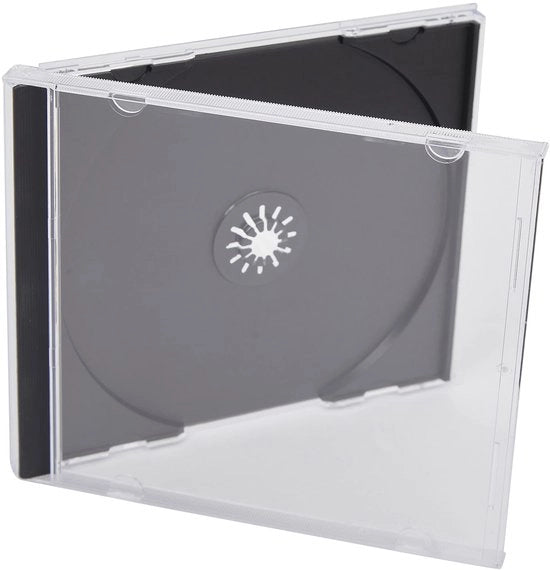 Caselle per CD di Alta Qualità - 50 Pezzi - Casse per Dischi - 10,4 mm di Spessore - Scheda Nera - Protezione affidabile
