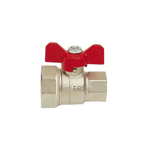 Valvola a sfera f.f. a sette filetti con riduzione