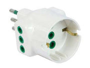 10pz adattatore triplo 2p+t schuko bipasso bianco "linea garanti" - bianco 82670 cod:ferx.fer419833