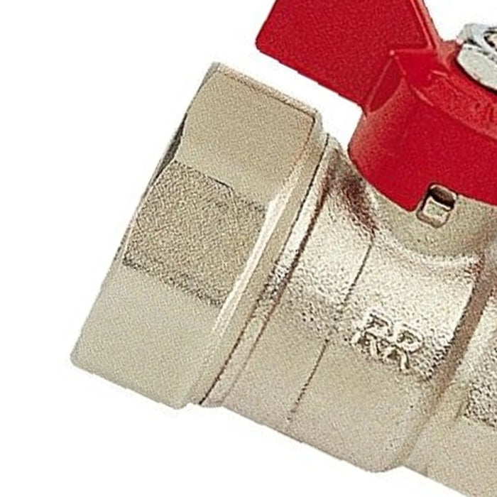 Valvola a sfera f.f. a sette filetti con riduzione