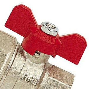 Valvola a sfera f.f. a sette filetti con riduzione