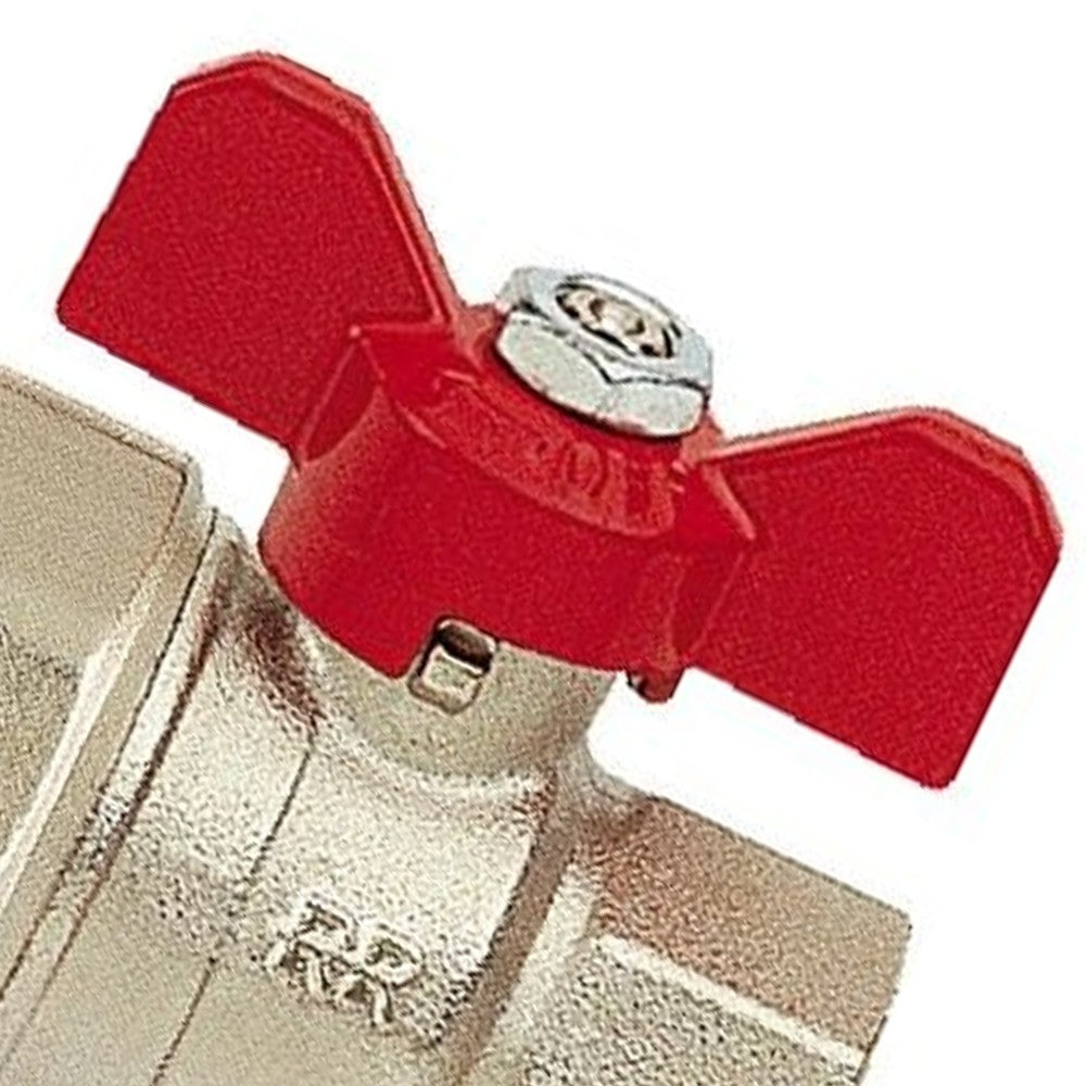 Valvola a sfera f.f. a sette filetti con riduzione