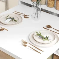 Tavolo da Pranzo Pieghevole, Adatto per Piccoli Spazi, con 4 Scaffali, Tavolo da Cucina Pieghevole, Funzione Anti-Ribaltamento, Bianco