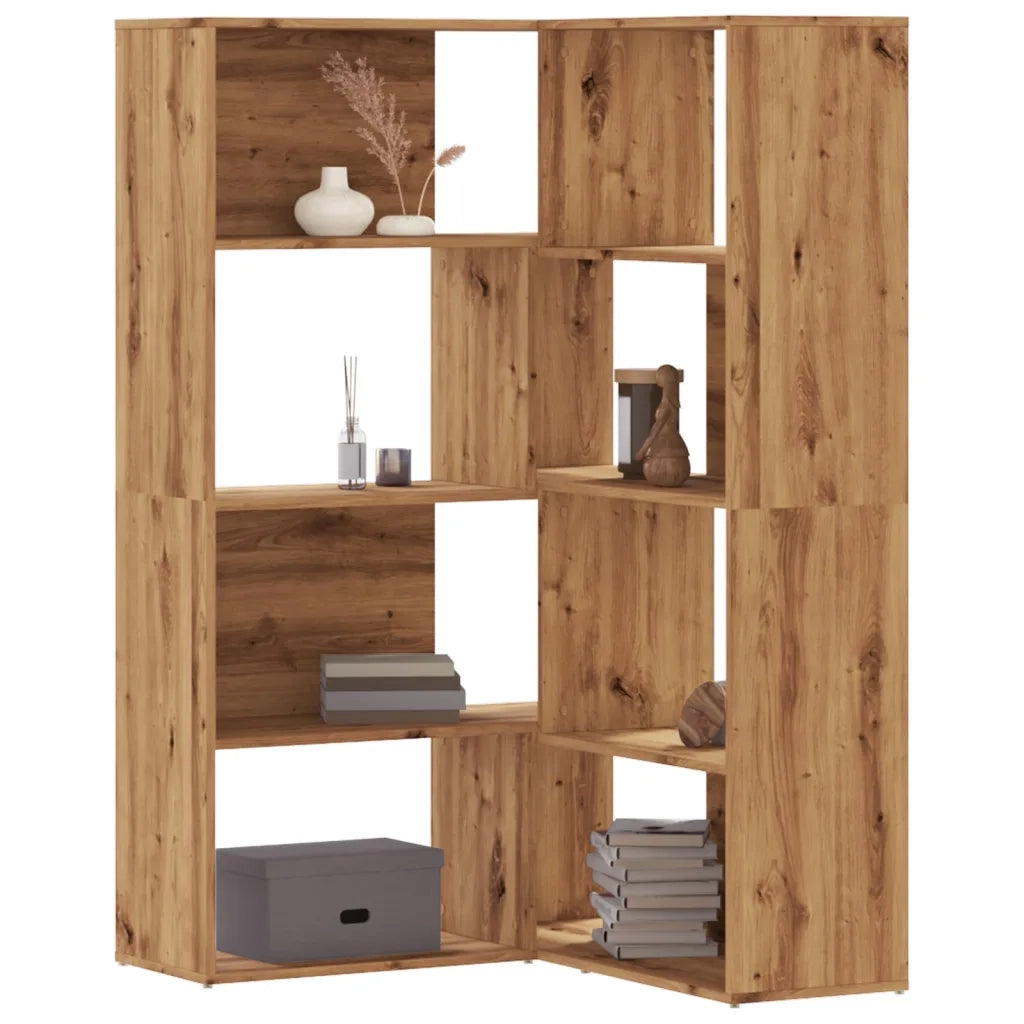 Libreria 4 Ripiani Rovere Artigianale 85x85x140 cm Truciolare 3307818