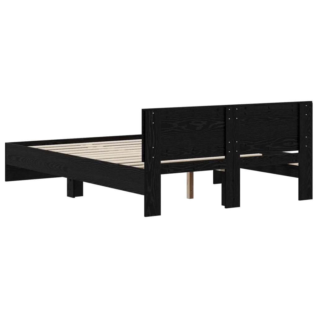 Struttura letto con testata Rovere Nero 160 x 200 cm 3445773