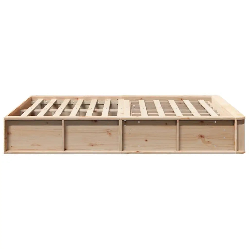 vidaXL Struttura del letto Marrone 140 x 190 cm Legno di pino massello