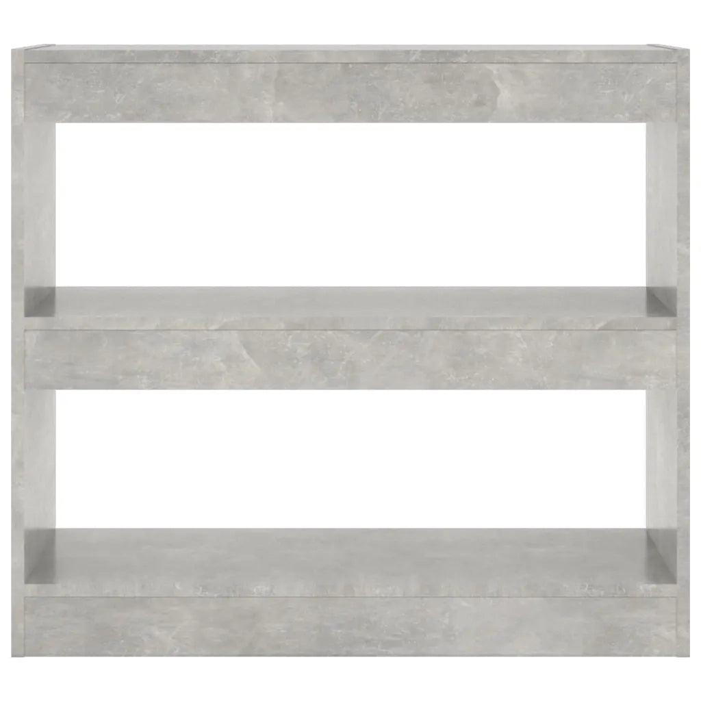 Libreria Divisorio-Scaffale per Libri-Mobile di Stoccaggio Grigio Cemento 80x30x72 cm