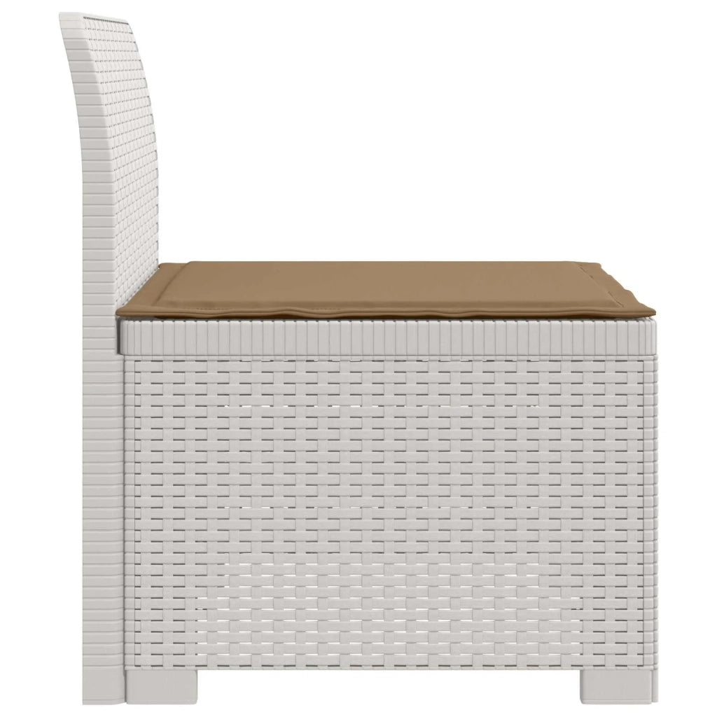 Divano da esterno-Divano da Giardino a 1 Posto con Cuscino Aspetto Rattan PP 509246