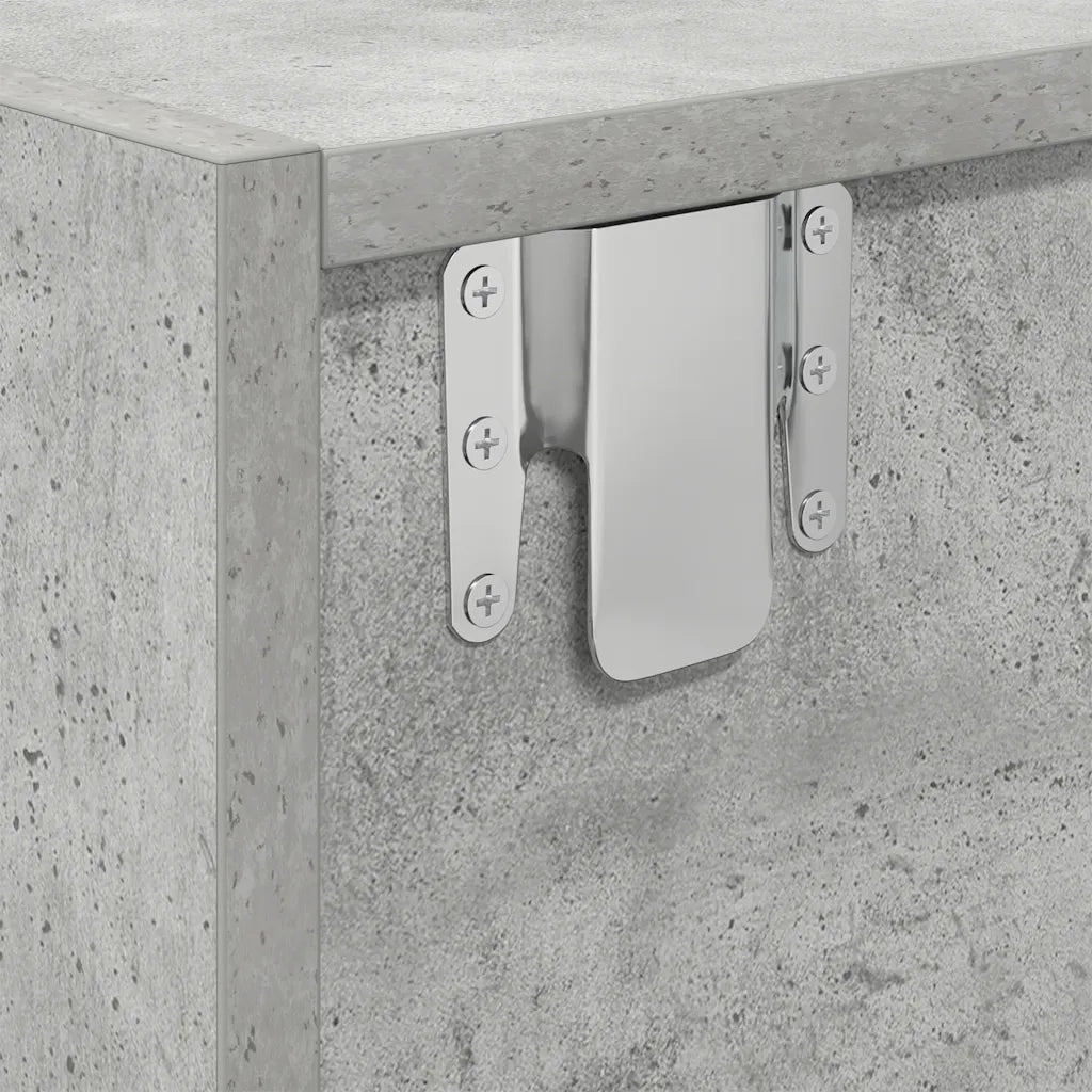 Mobili TV 2 pz Grigio Cemento 80x31x25,5cm in Legno Multistrato 861515