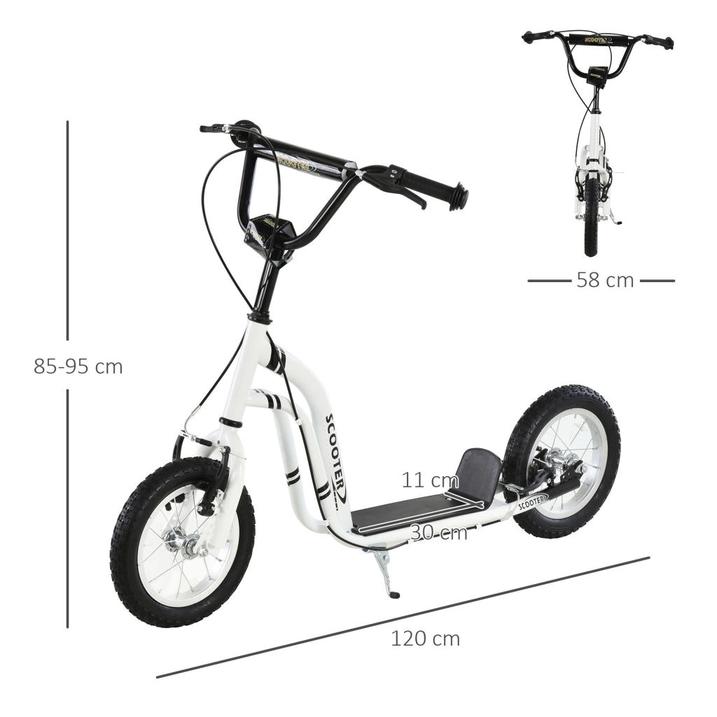 Trottinette bambini ¨C zephmum ¨C 12 pollici, pneumatici, bianco