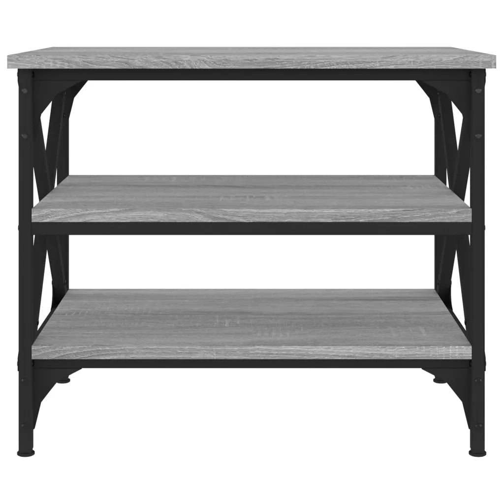 Tavolino-Tavolino da soggiorno-Tavolo Grigio Sonoma 55x38x45 cm in Legno Multistrato