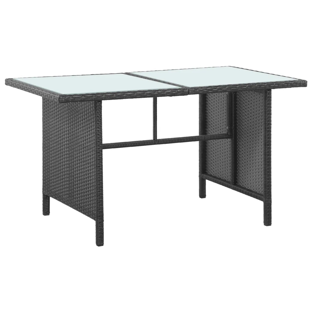Set Divani da Giardino 5 pz con Cuscini in Polyrattan Nero 43972