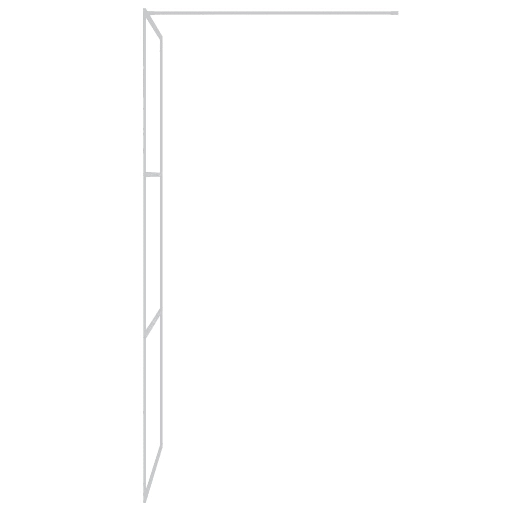 Parete Doccia Walk in Argento 90x195 cm Vetro Trasparente ESG cod mxl 31672