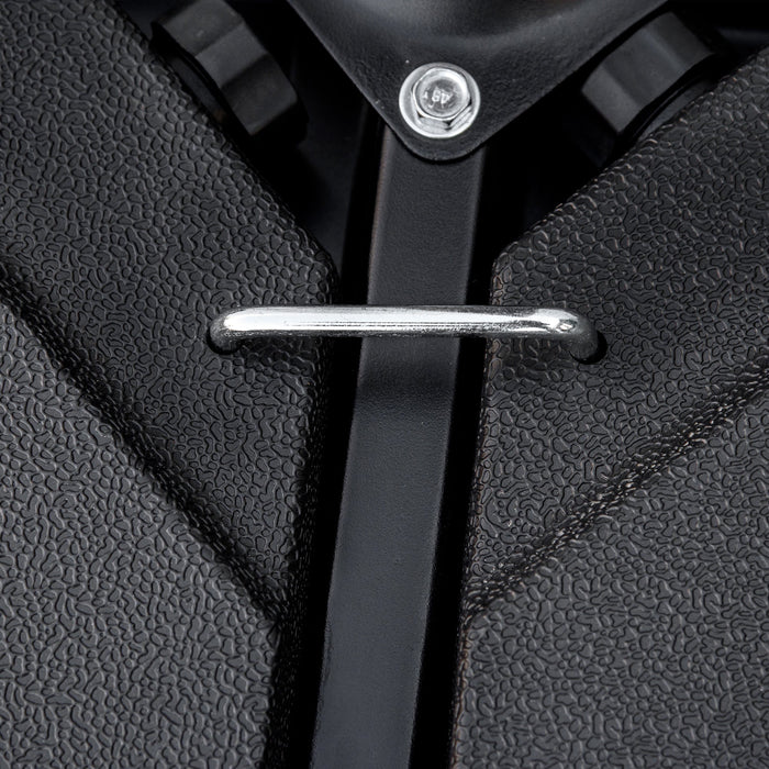 Base per Ombrellone da 4 Pezzi Riempibili con Acqua o Sabbia e Ganci di Connessione   Nero