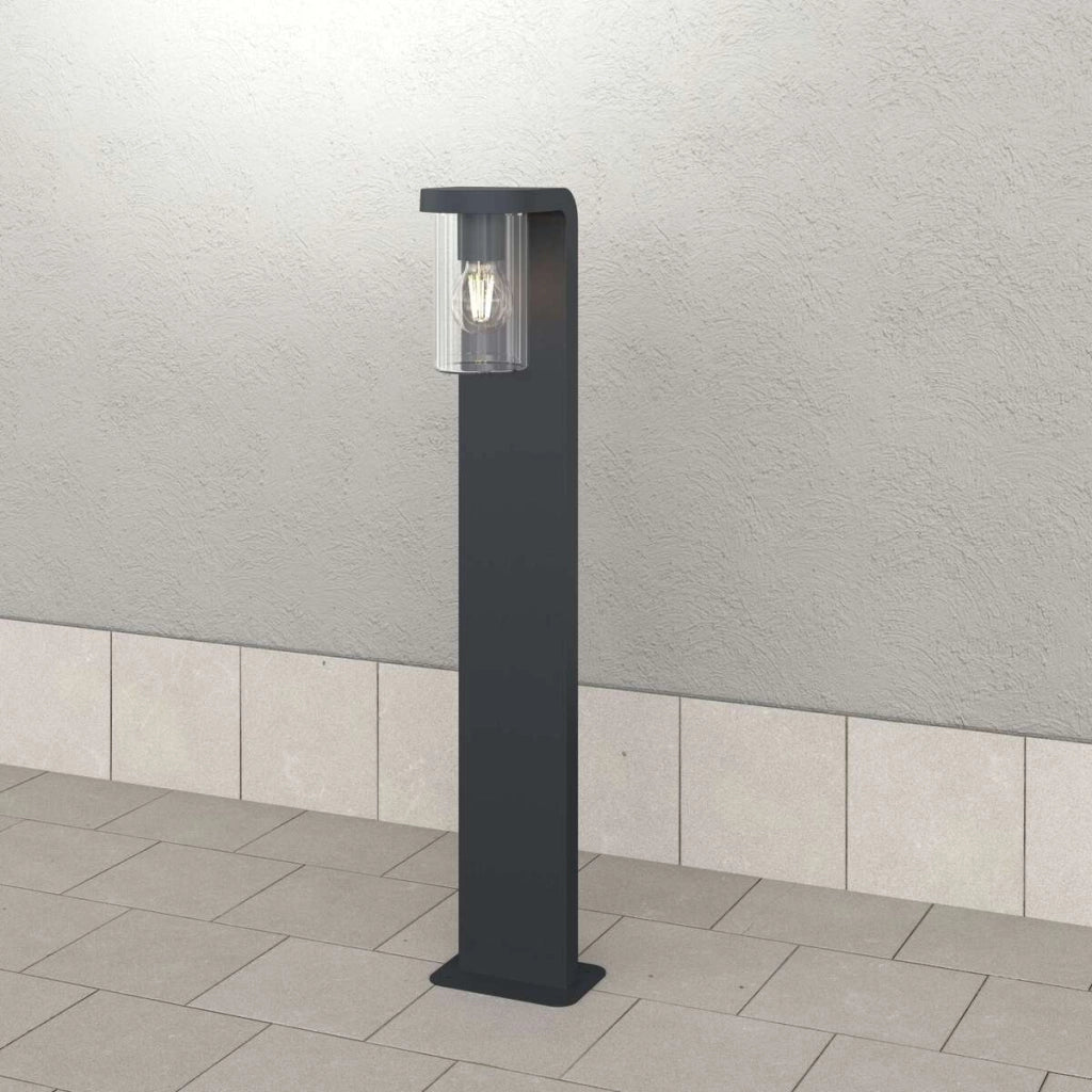 LUGANO PALO 80CM 1 LUCE ATTACCO E27 GRIGIO ANTRACITE IP54