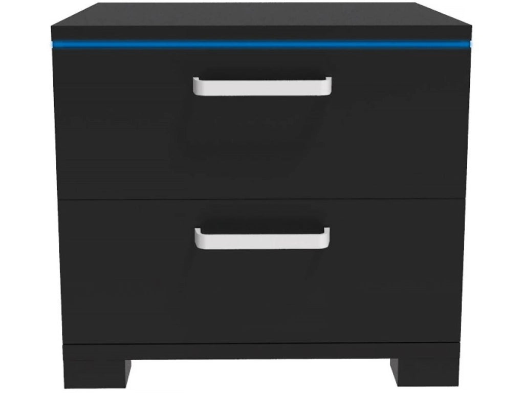 Comodino LED "Karina" - 41 x 38 x 41,5 cm - Nero