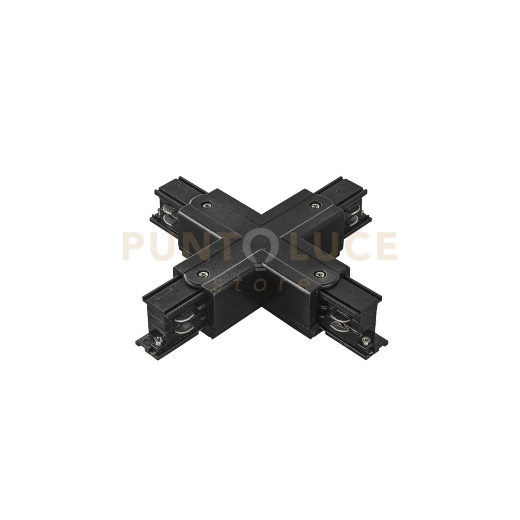 LED-RAIL-X-NER CONNESSIONE A X PER BINARIO TRIFASE RAIL NERO 18,17X4,2X3,44CM
