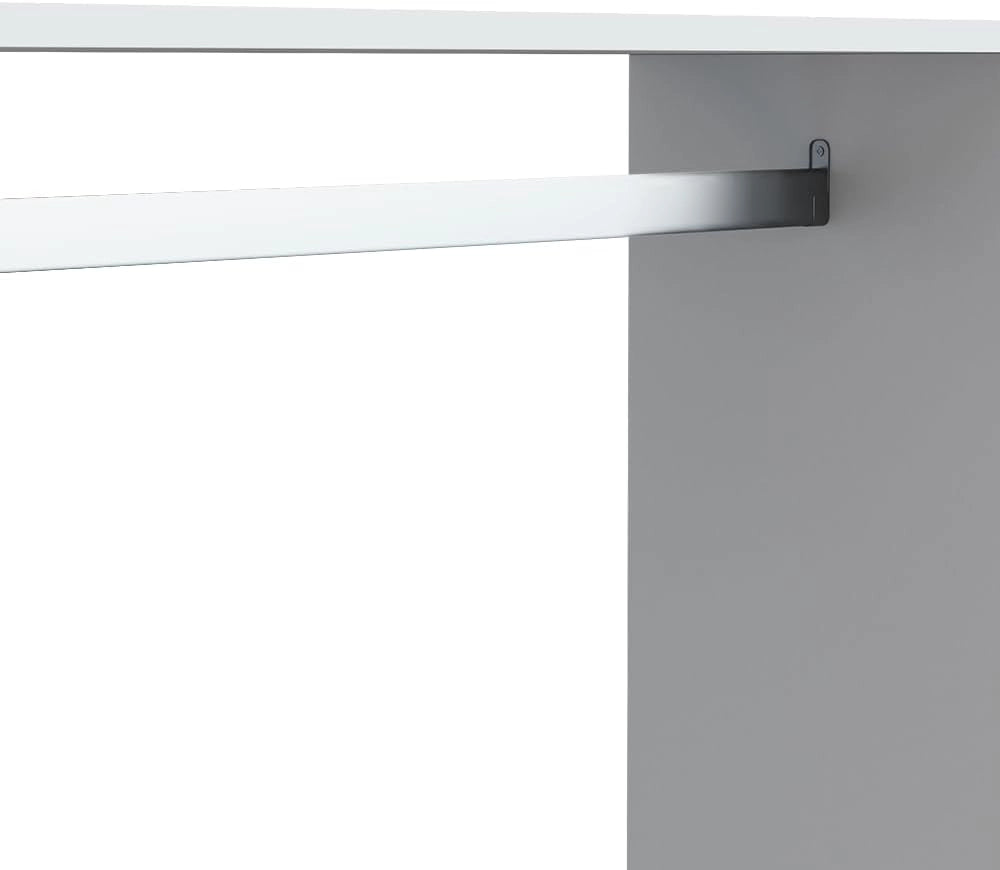 Armadio multifunzione Sydney, Bianco, 70 x 128 cm, su ruote per utilizzo flessibile e facile spostamento