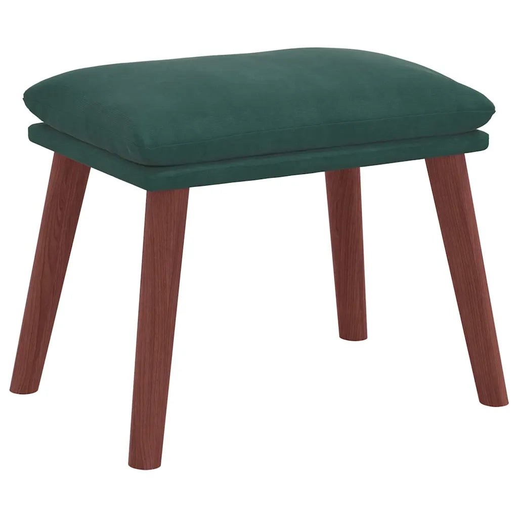 Poltrona Relax con Poggiapiedi Verde Scuro in Velluto 3315118