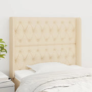 Testiera ad Orecchio Crema 93x16x118/128 cm in Tessuto 3119903