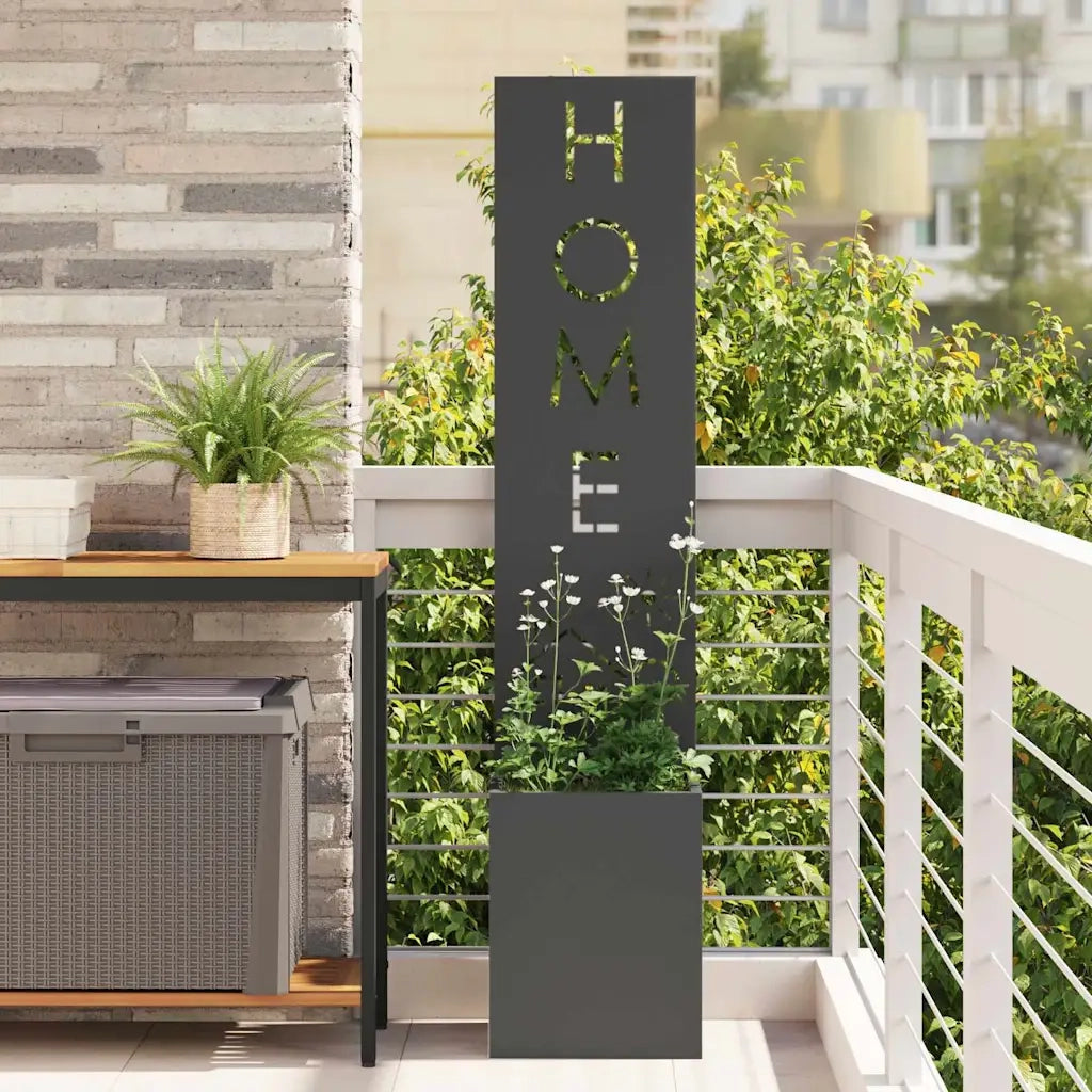 Schermo per privacy in giardino Traforo Nero 32 x 32 x 150 cm 876420
