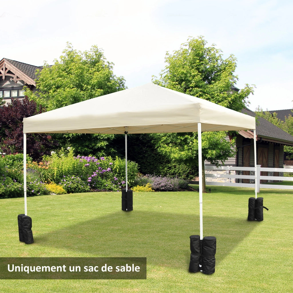 Set 4 Sacchi Zavorra per Gazebo Parasole Padiglione ¨C Xylo ¨C Nero, Max 15kg