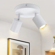 ZMH Faretto da soffitto 2 luci rotondi orientabili 330° moderni per soggiorno