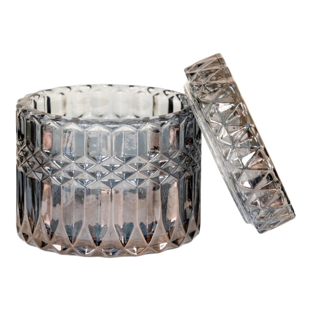 Set di 2 Vasi Decorativi Jars, Blu, Vetro, 9x9x8,5 cm