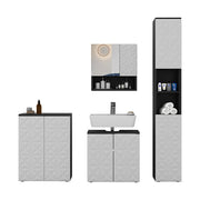 Vicco Set di mobili da bagno Nero 4 parti