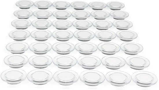 Magnetici per lavagna, 42 pezzi forti, magnetici per frigorifero colorati, rotondi e trasparenti piccoli, per lavagna magnetica e frigorifero (bianco)