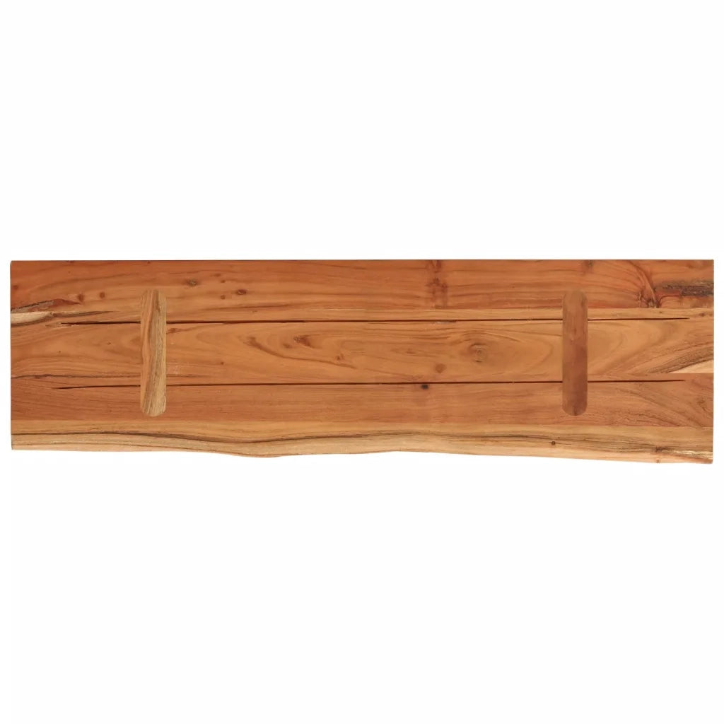 Mensola a Muro 70x20x3,8cm Rettangolare Legno Acacia Bordi Vivi