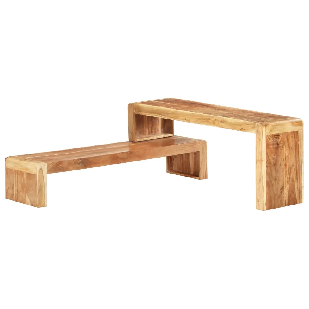 Mobili Porta TV 2 pz in Legno Massello di Acacia cod mxl 7698