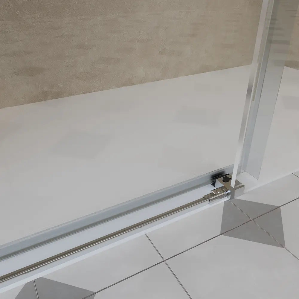 Porta doccia 150cm apertura scorrevole profili cromo vetro 8mm h195 | Antille